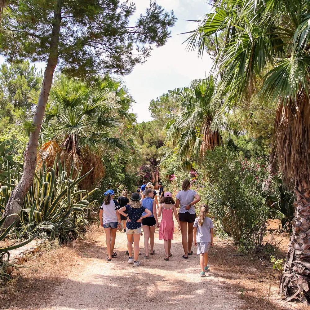 Passeggiata tra il giardino mediterraneo di cala dell'arena