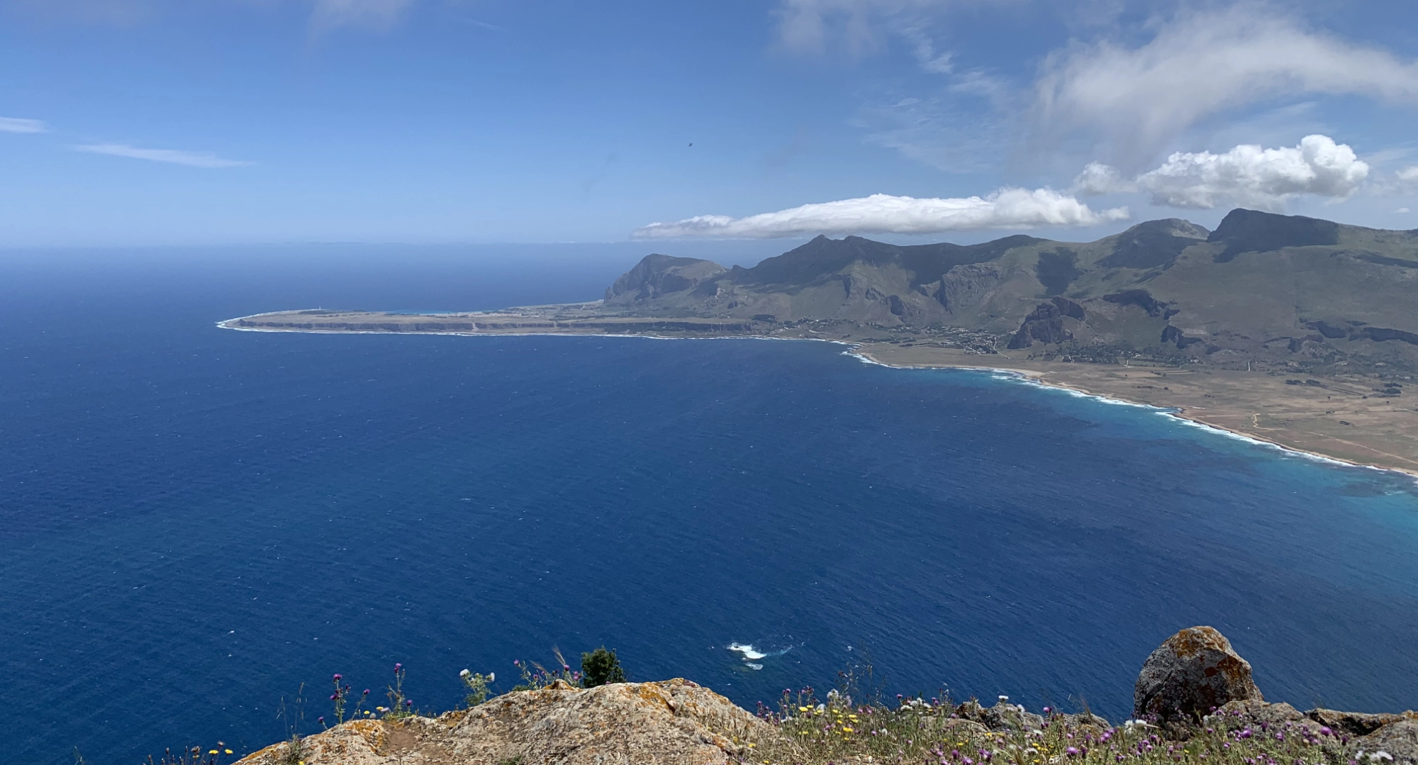 Foto panoramica dalla cima di Monte Cofano